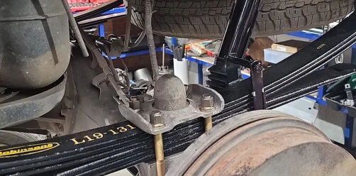 replaced suspension leaf springs on a clients ranger